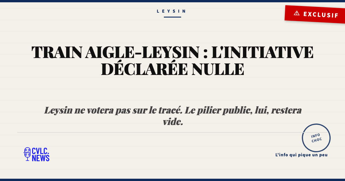 L’initiative nulle, et le tracé tranché